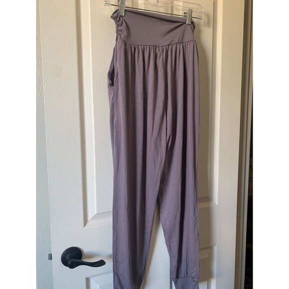 Ficerd Womens Lavender Lounge Pants With High Waist & Pockets Soft Stretch Mater - Picture 1 of 4